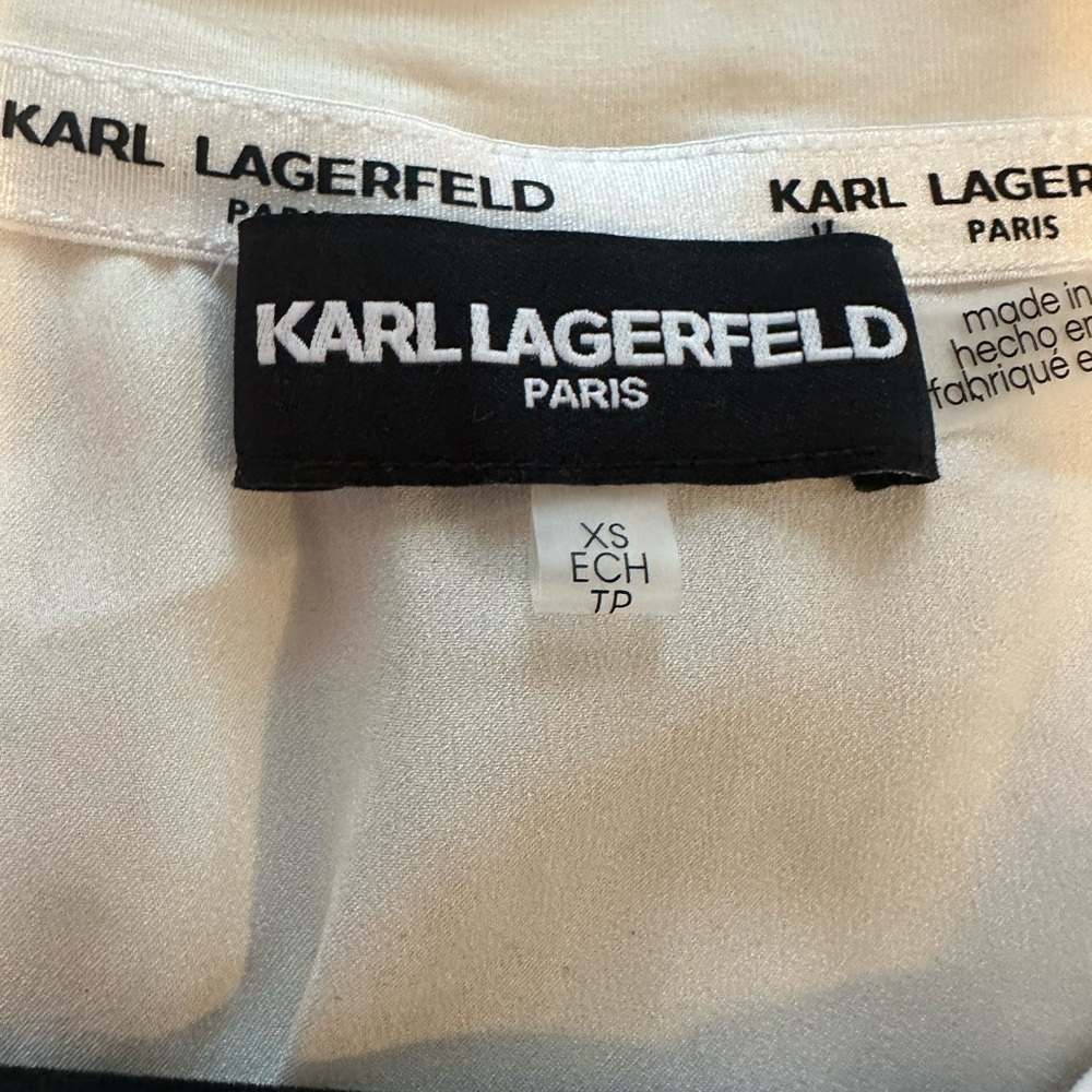Karl Lagerfeld Logo Spell out Women’s Size XS‎ NWT - Picture 5 of 12